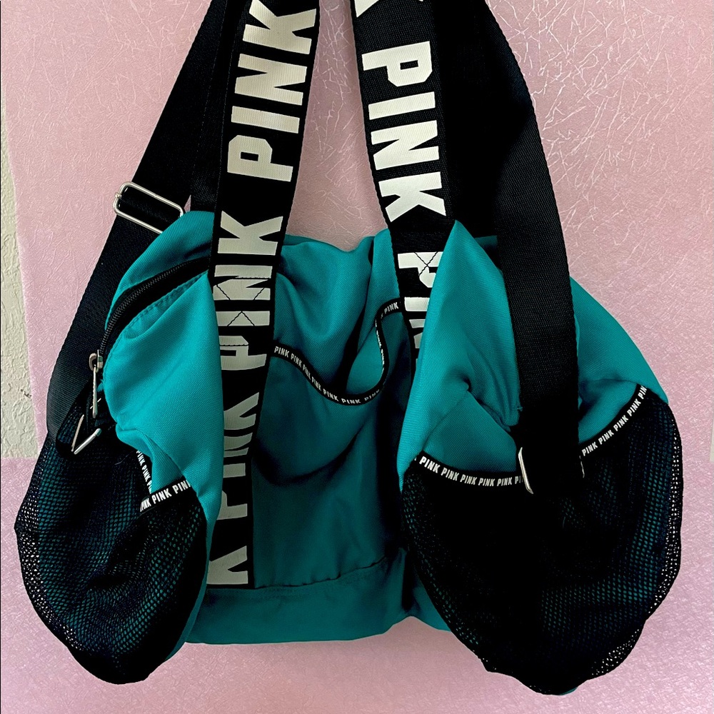 VS PINK Blue Gym Duffel Bag